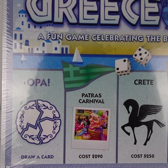Greece Opoly Monopoly Board Game RARE Greek Theme New - Picture 4 of 13